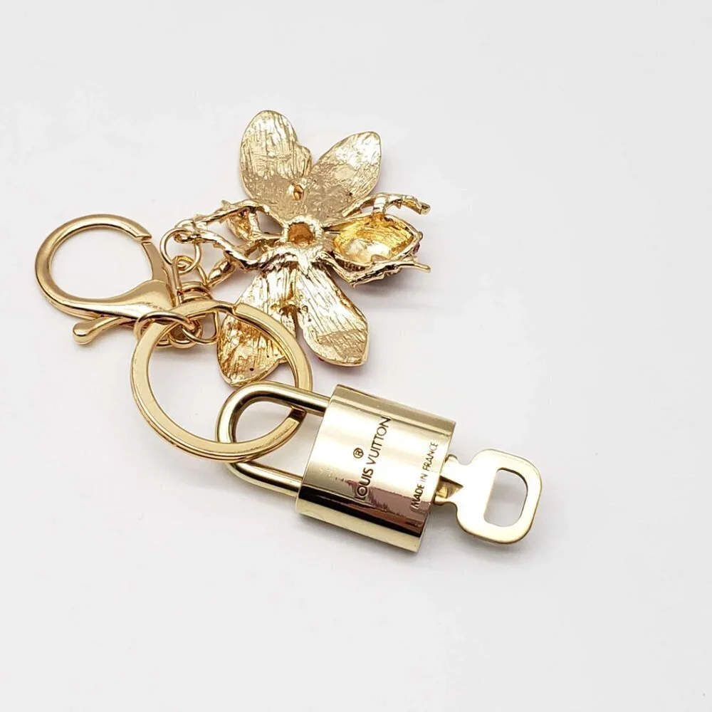 Authentic Louis Vuitton Gold Lock & Key ✨ Bag Charm Unbranded Keychain